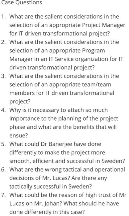 Use case study: A cased based comparative