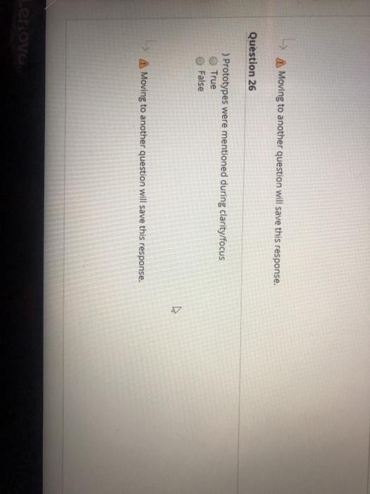 Moving to another question will save this