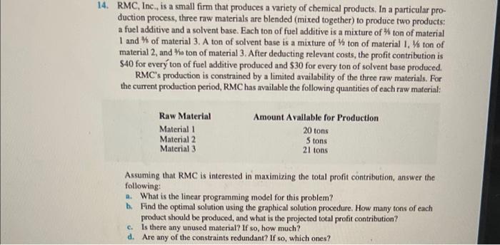 step by step with excel if used or graphically to