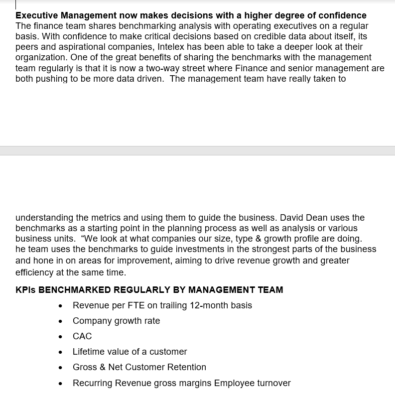Unit 8 Benchmarking Analysis case study -