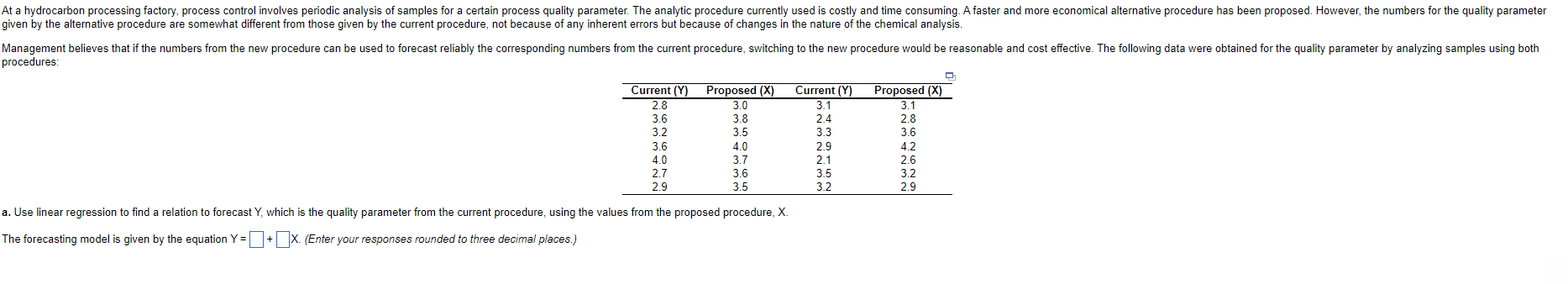 At a hydrocarbon processing factory, process