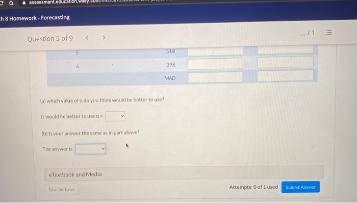 need part B. + Ch 8 Homework - Forecasting .../1