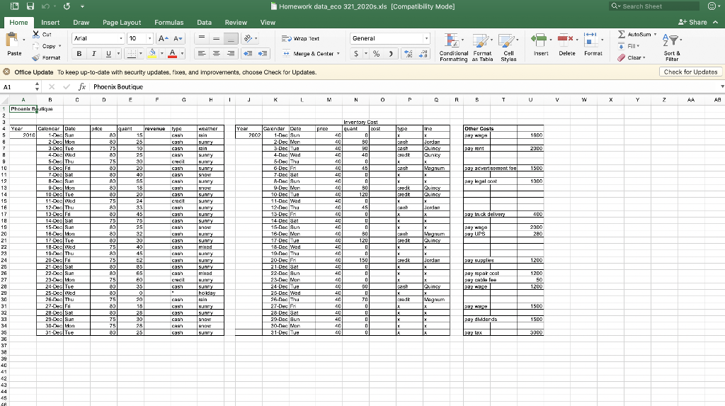 By referring to homework data and by using the