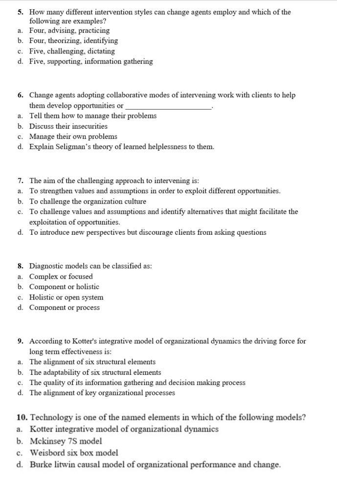 5. How many different intervention styles can