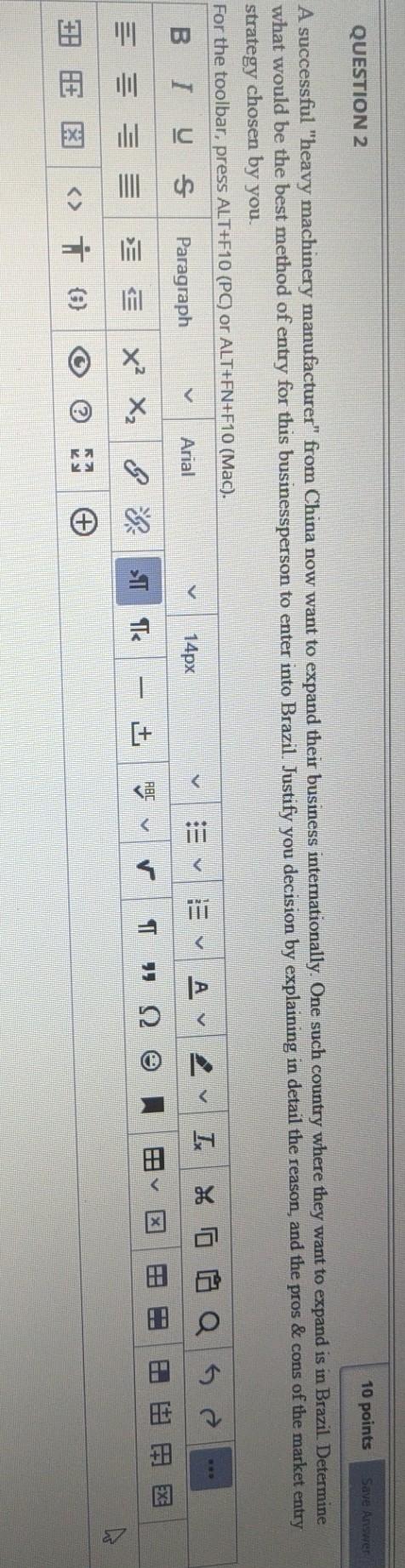 Save Answer 10 points QUESTION 2 A successful