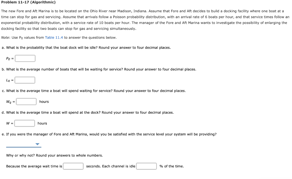 Problem 11-17 (Algorithmic) The new Fore and Aft