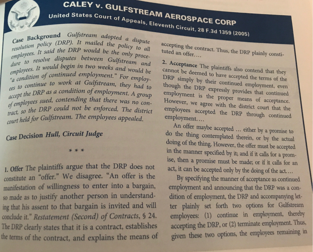 Summarize the case. CALEY V. GULFSTREAM AEROSPACE