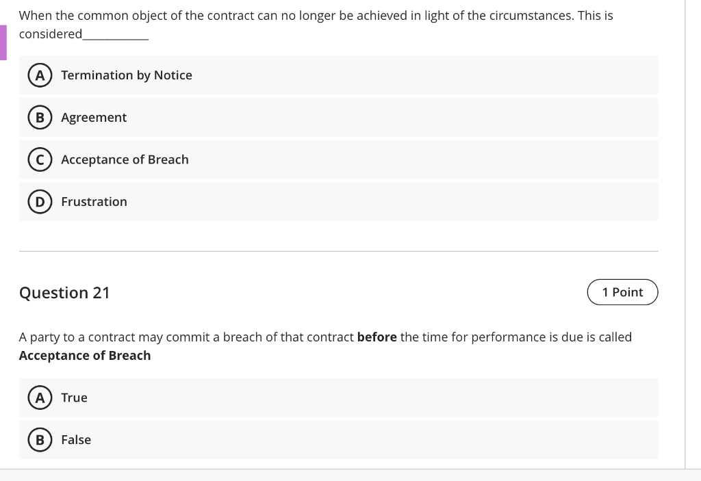 When the common object of the contract can no
