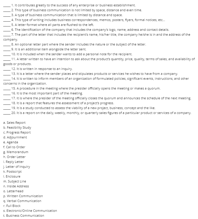 1. It contributes greatly to the success of any