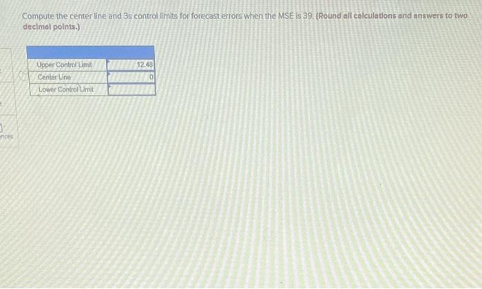 Compute the center line and 3s control firits for