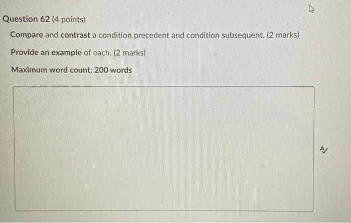 Question 62 (4 points) Compare and contrast a