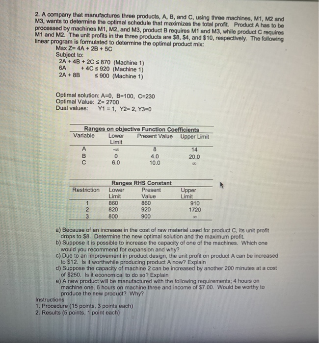 Please answer letter e with all steps 2. A