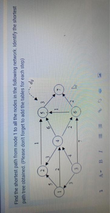 Find the shortest path from node 1 to all the