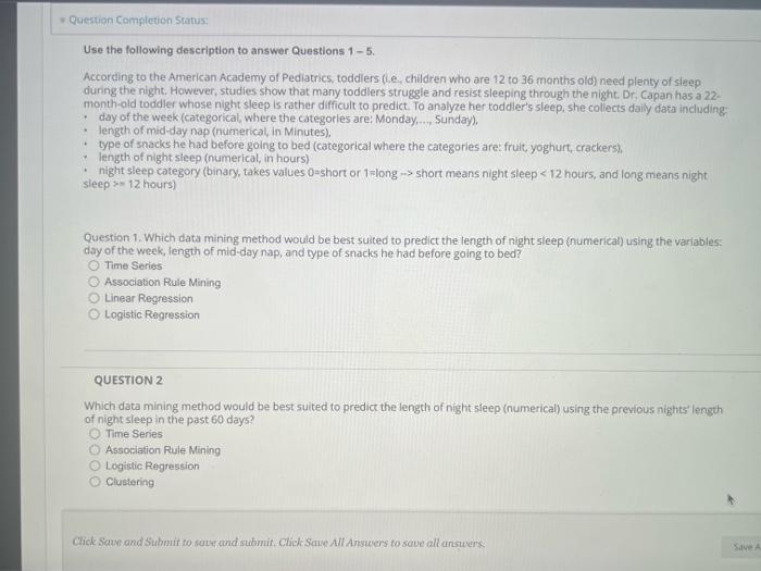 bsan question 1-2 Question Completion Status: Use