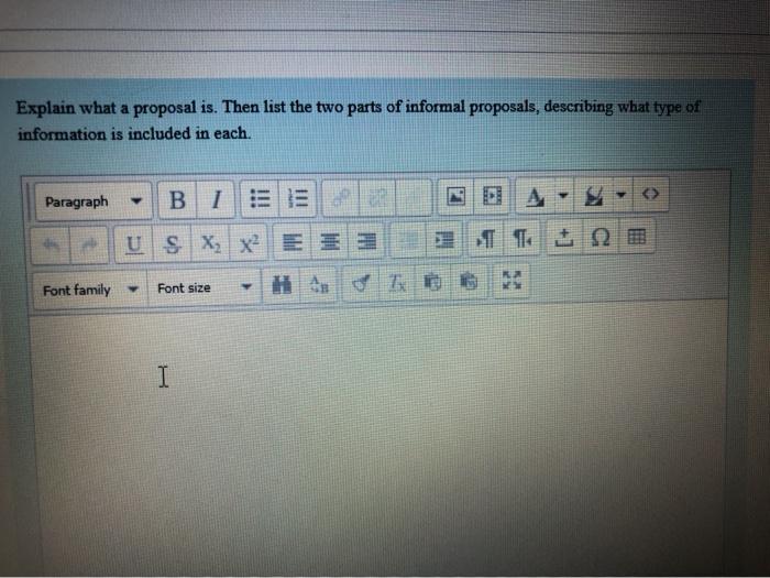 Explain what a proposal is. Then list the two