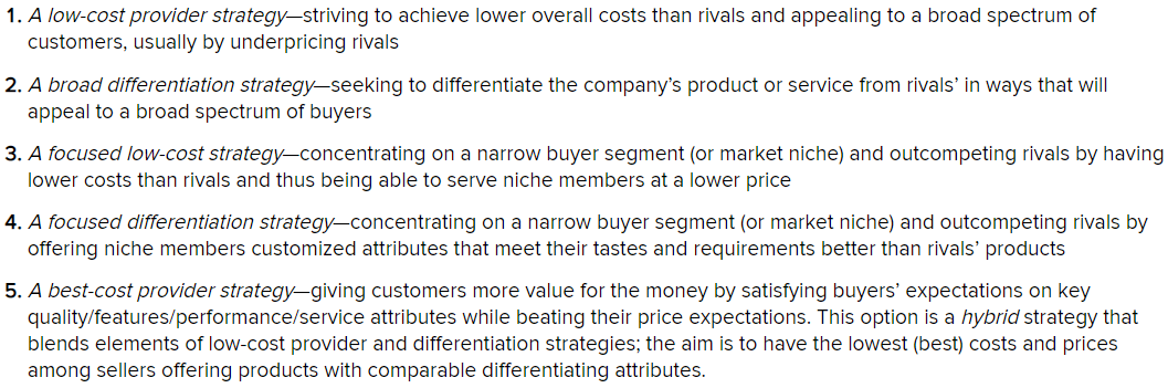 I need help paraphrasing the five-generic