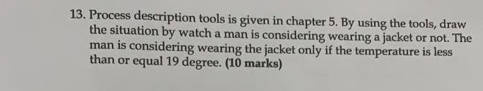 13. Process description tools is given in chapter