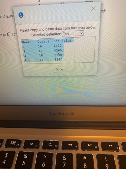 The following data relate the sales figures of