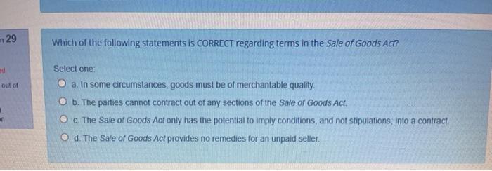 business law stion 27 Which of the following