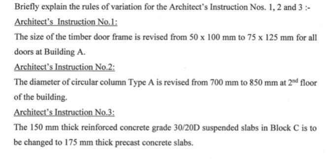 Briefly explain the rules of variation for the