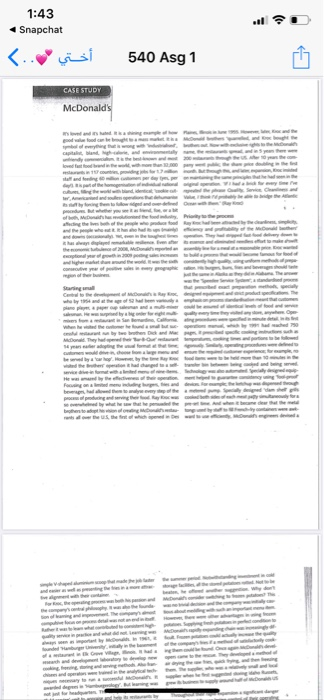 how has competition to macdonalds changed ocer