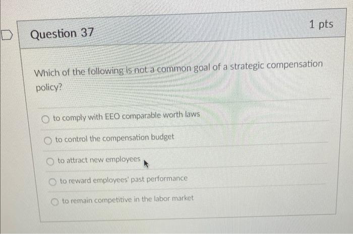 its is not option 4: to reward employees past