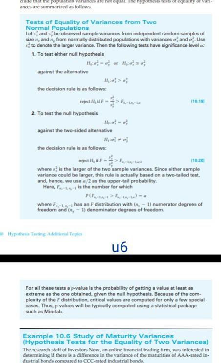 clude that the population van Aces are not equal.
