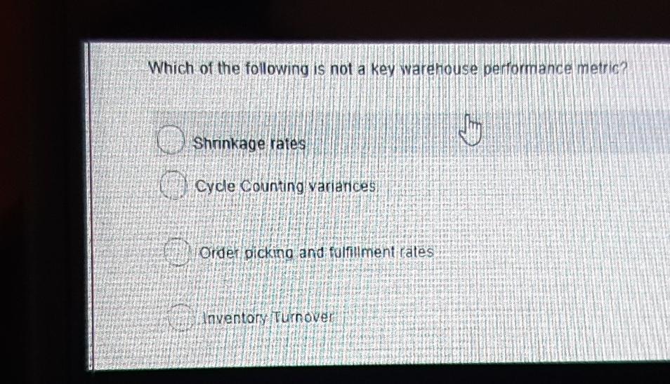 Which of the following is not a key warehouse