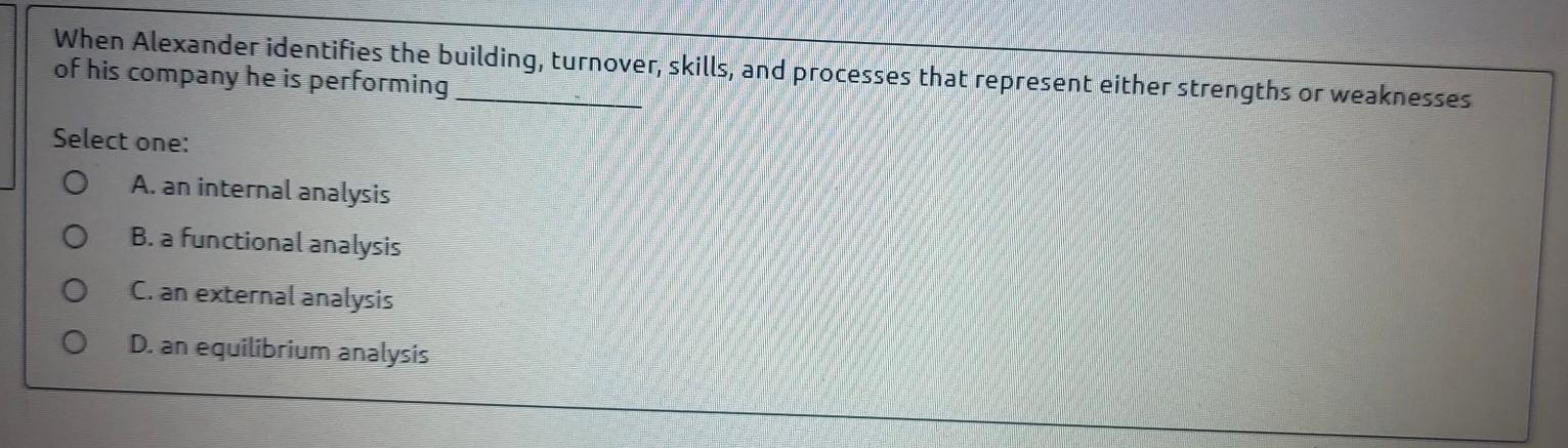 When Alexander identifies the building, turnover,