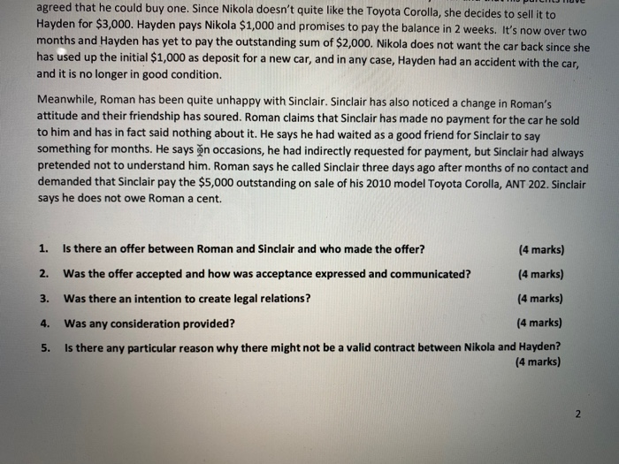 hi can some one help me with this subject: Law of