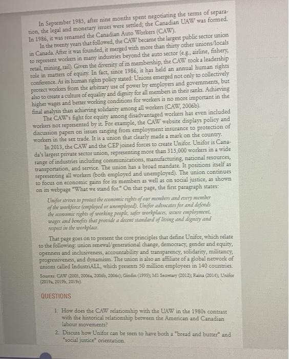 Please answer the question No.2 CASE FROM UAW TO