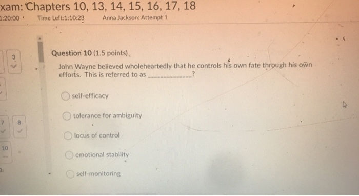xam: Chapters 10, 13, 14, 15, 16, 17, 18 1:20:00.