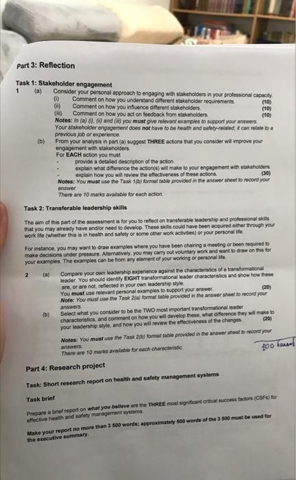 Task 1: Stakeholder engagement 1 (a) Consider
