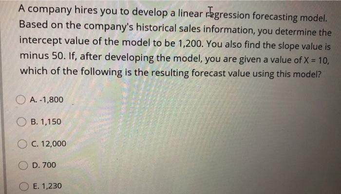 Given a prior forecast demand value of 230, a