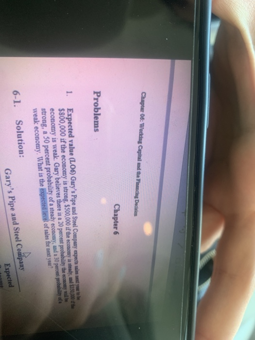 Chapter 06: Working Capital and the Financing