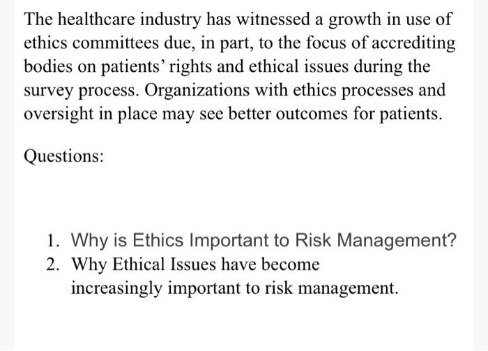 The healthcare industry has witnessed a growth in