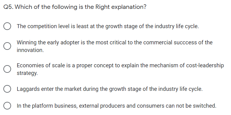 Q5. Which of the following is the Right