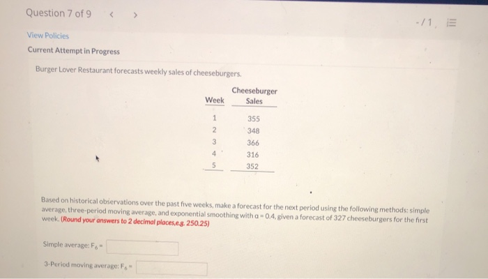 Question 7 of 9  style=