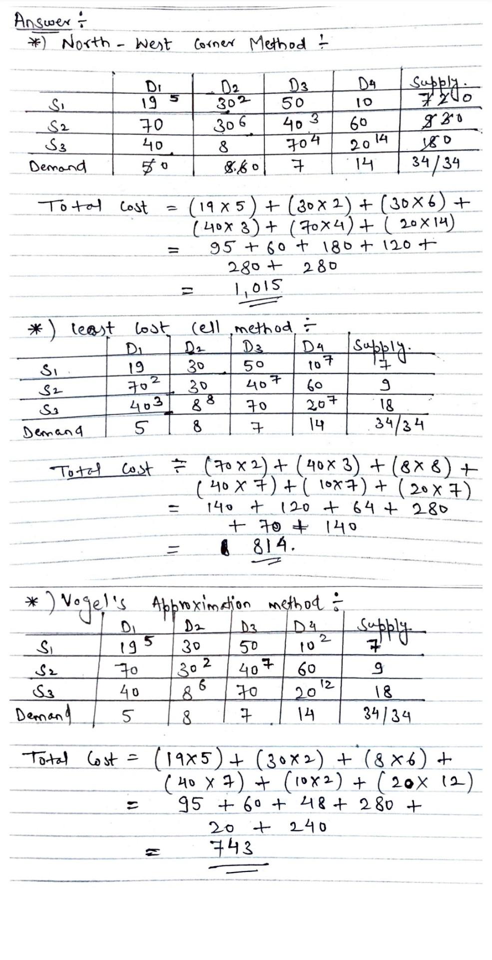 Operations Research subject solve using this wayy