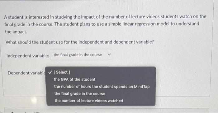 please A student is interested in studying the