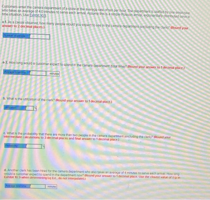 Customers enter the camera department of a store