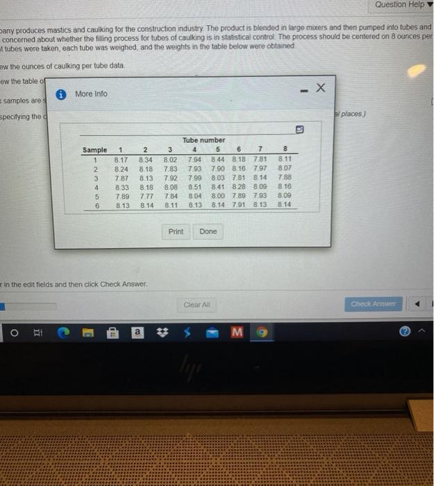 Problem 7 Question Help Webster Chemical Company