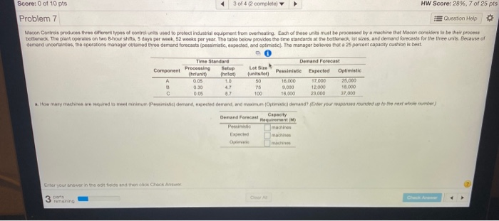 I Need all three parts answered Score: 0 of 10