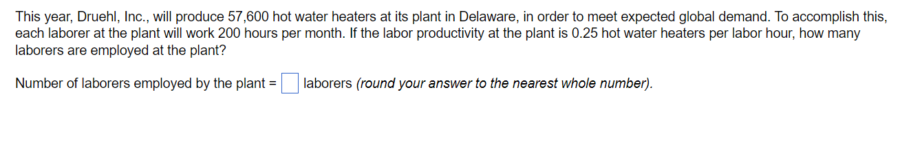 This year, Druehl, Inc., will produce 57,600 hot