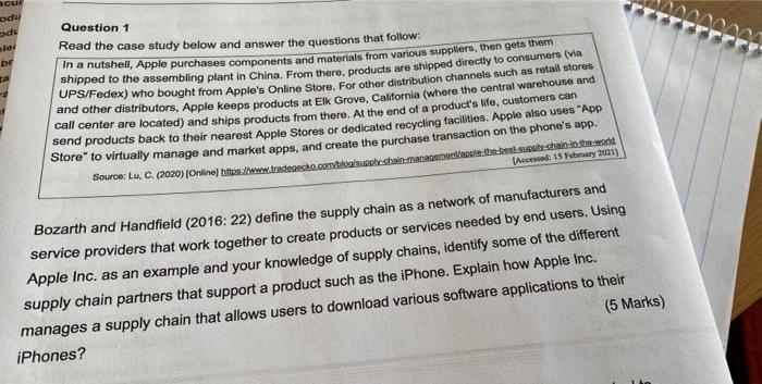 cui odu ode Question 1 le br 2 Read the case