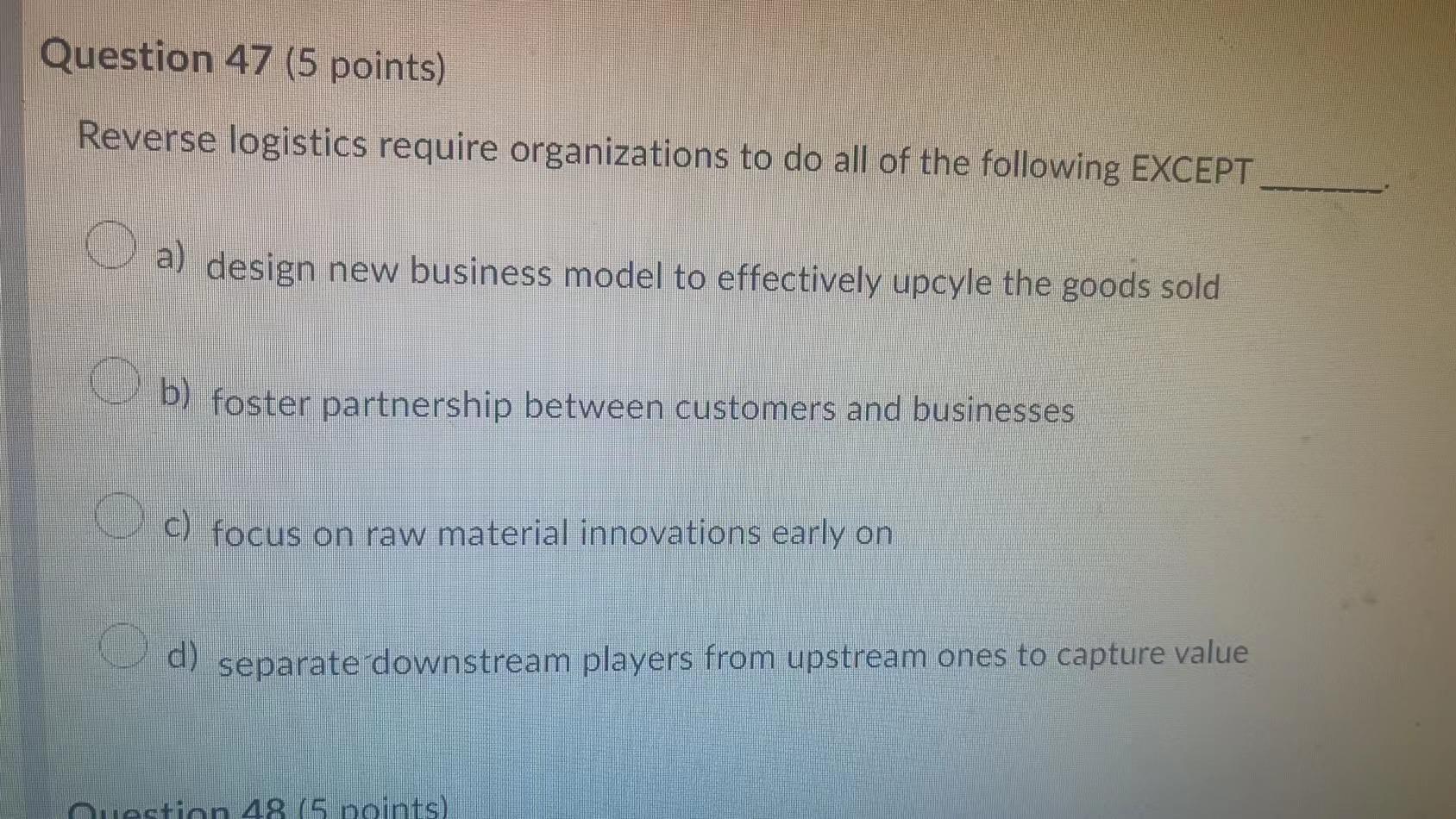 Question 44 (5 points) All of following elements,