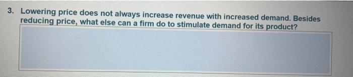 3. Lowering price does not always increase