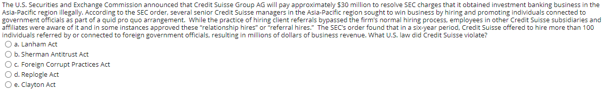 The U.S. Securities and Exchange Commission