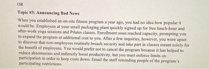 please help, thank you Indirect Letter Task: