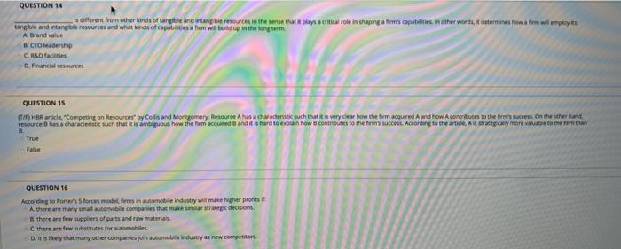 QUESTION 14 afferent from other kinds of angle